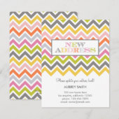 Kleurrijke Chevron verhuisbericht Aankondiging (Voorkant / Achterkant)