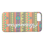 Kleurrijke Chevron Zig Zag Tribal Aztec Patroon Me Case-Mate iPhone Case (Achterkant (Horizontaal))