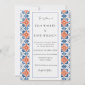 Kleurrijke Chic Abstracte Elegantie Tegel Bruiloft Kaart (Voorkant)