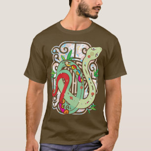 Kleurrijke Chinese dierenriemslang T-shirt