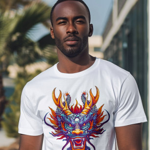 Kleurrijke Chinese Draak T-shirt