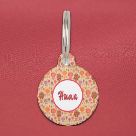 Kleurrijke Chinese lampions Huisdierpenning