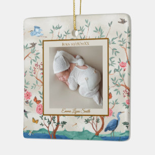 Kleurrijke chinoiserie met fotolijst keramisch ornament