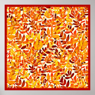 Kleurrijke chique chroom canopy stijlvol gebladert poster