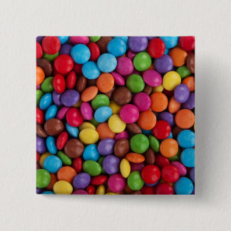 Kleurrijke Chocolade Snoepjes Vierkante Button 5,1 Cm