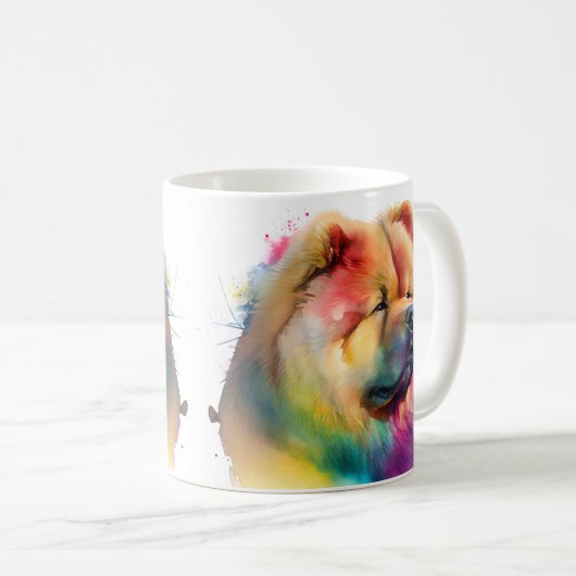 Kleurrijke Chow Chow Dog Pet Coffee Mok, Cup Koffiemok (Voorkant rechts)