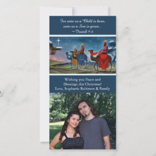 Kleurrijke Christelijke Kerstmis van de Foto van Feestdagenkaart