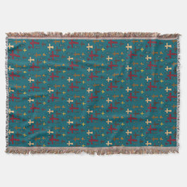 Kleurrijke christelijke kruizen patroon deken