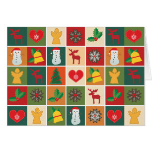 Kleurrijke Christmas Collage Wenskaart