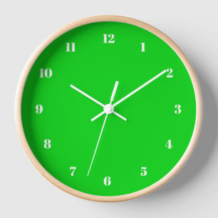 Kleurrijke Cijfers Lettertype Wandklok Groene Kleu