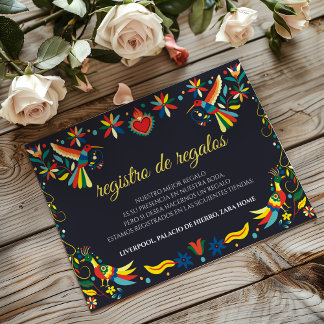 Kleurrijke Cinco de Mayo Fiesta Spaanse Trouw Informatiekaartje