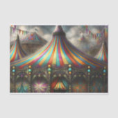 Kleurrijke Circus Tent Decoupage Tissuepapier (Voorkant)