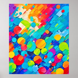 Kleurrijke cirkel dans kunst poster