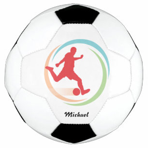 Kleurrijke cirkel gepersonaliseerd voetbal