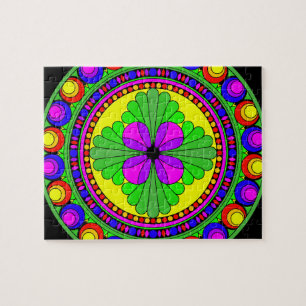 Kleurrijke cirkel legpuzzel