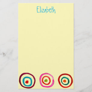 Kleurrijke cirkelregenboogwaterverf briefpapier