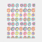 Kleurrijke cirkelregenboogwaterverf fleece deken (Voorkant)