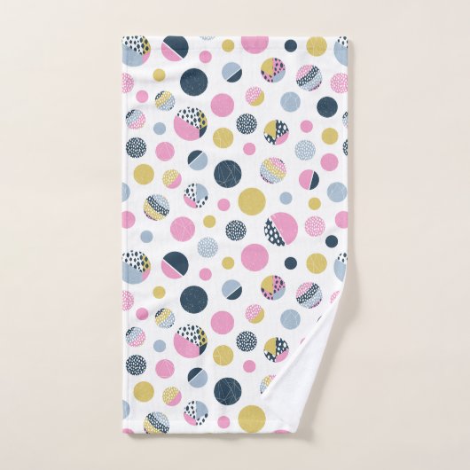 Kleurrijke cirkels bad handdoek (Handdoek)