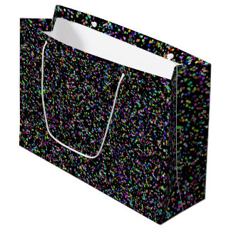 Kleurrijke cirkels bubbels op zwart uniek patroon groot cadeauzakje