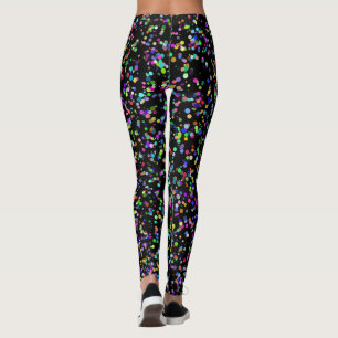 Kleurrijke cirkels bubbels op zwart uniek patroon leggings