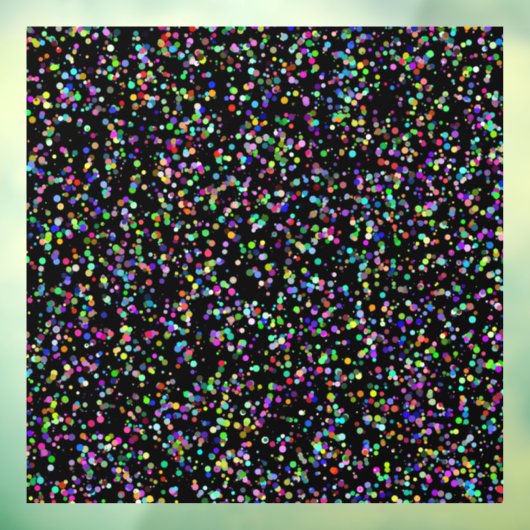 Kleurrijke cirkels bubbels op zwart uniek patroon raamsticker (Vel 3)