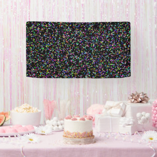 Kleurrijke cirkels bubbels op zwart uniek patroon spandoek