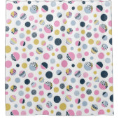 Kleurrijke cirkels douchegordijn (Voorkant)