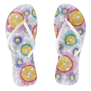 Kleurrijke Cirkels en Bellen Trendy Flip Flops