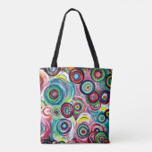 Kleurrijke cirkels en cirkels Oorspronkelijke Abst Draagtas (Achterkant)