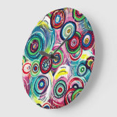 Kleurrijke cirkels en cirkels Oorspronkelijke Abst Grote Klok (Hoek)