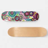 Kleurrijke cirkels en cirkels Oorspronkelijke Abst Skateboard (Horizontaal)