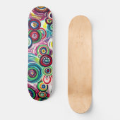 Kleurrijke cirkels en cirkels Oorspronkelijke Abst Skateboard (Voorkant)