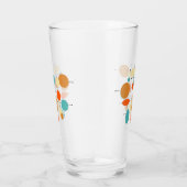 Kleurrijke cirkels Middeleeuwse Retro Squares Glas (Rechts)