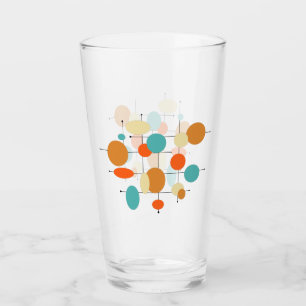 Kleurrijke cirkels Middeleeuwse Retro Squares Glas