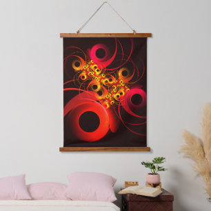 Kleurrijke cirkels Modern Abstract kunstpatroon #0 Hangend Wandkleed