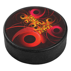Kleurrijke cirkels Modern Abstract kunstpatroon #0 Hockey Puck
