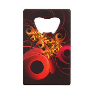 Kleurrijke cirkels Modern Abstract kunstpatroon #0 Kredietkaart Flessenopener