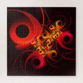 Kleurrijke cirkels Modern Abstract kunstpatroon #0 Legpuzzel (Horizontaal)