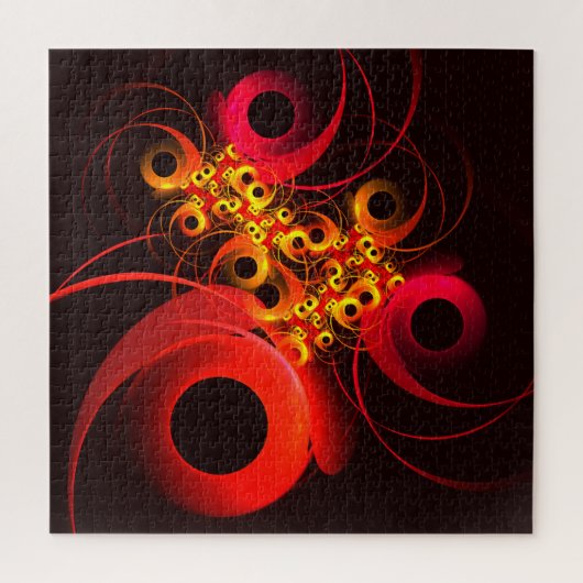 Kleurrijke cirkels Modern Abstract kunstpatroon #0 Legpuzzel (Verticaal)