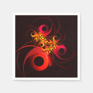 Kleurrijke Cirkels Modern Abstract Kunstpatroon #0 Servet