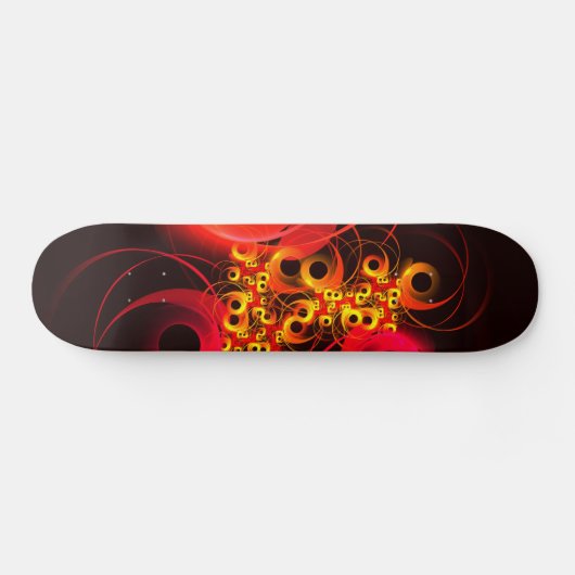 Kleurrijke cirkels Modern Abstract kunstpatroon #0 Skateboard (Horizontaal)