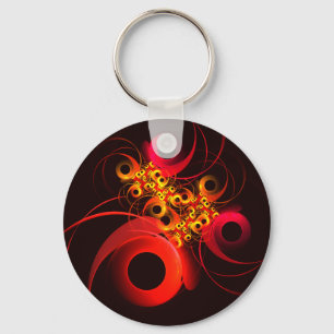 Kleurrijke cirkels Modern Abstract kunstpatroon #0 Sleutelhanger