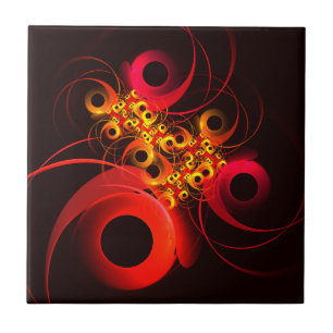 Kleurrijke cirkels Modern Abstract kunstpatroon #0 Tegeltje