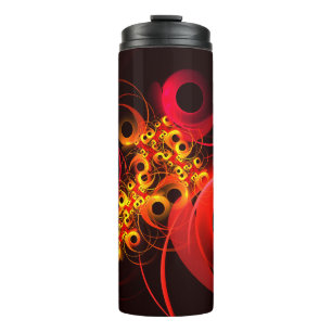 Kleurrijke cirkels Modern Abstract kunstpatroon #0 Thermosbeker