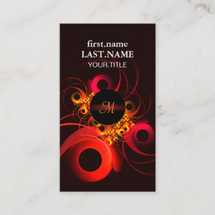 Kleurrijke cirkels Modern Abstract kunstpatroon #0 Visitekaartje