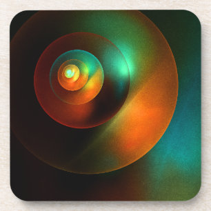 Kleurrijke Cirkels Modern Abstract Kunstpatroon #1 Bier Onderzetter