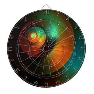 Kleurrijke Cirkels Modern Abstract Kunstpatroon #1 Dartbord