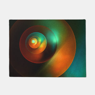 Kleurrijke Cirkels Modern Abstract Kunstpatroon #1 Deurmat