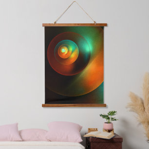 Kleurrijke Cirkels Modern Abstract Kunstpatroon #1 Hangend Wandkleed