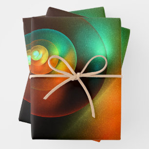 Kleurrijke Cirkels Modern Abstract Kunstpatroon #1 Inpakpapier Vel